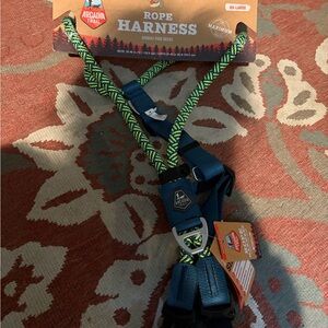 Arcadia Dog Rope Harness - Blue and Green